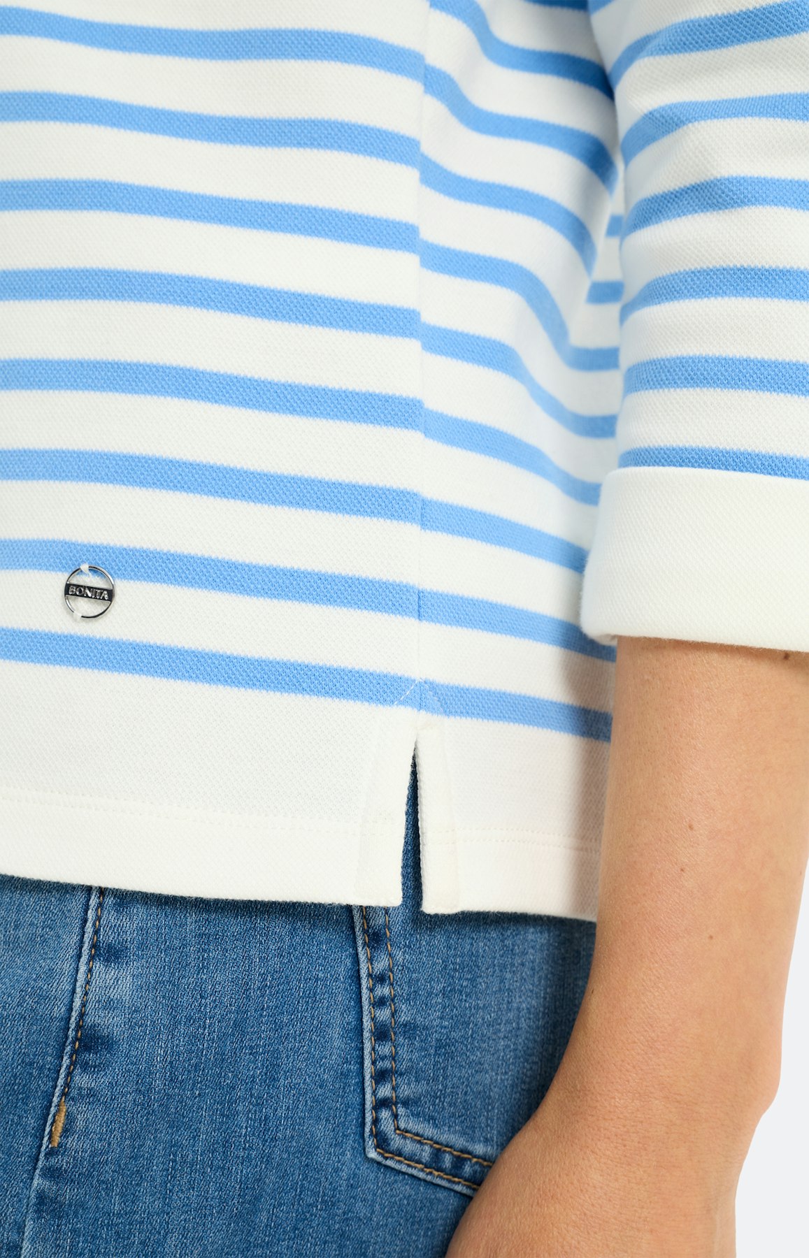 Sweatshirt met rijgkoord, wit