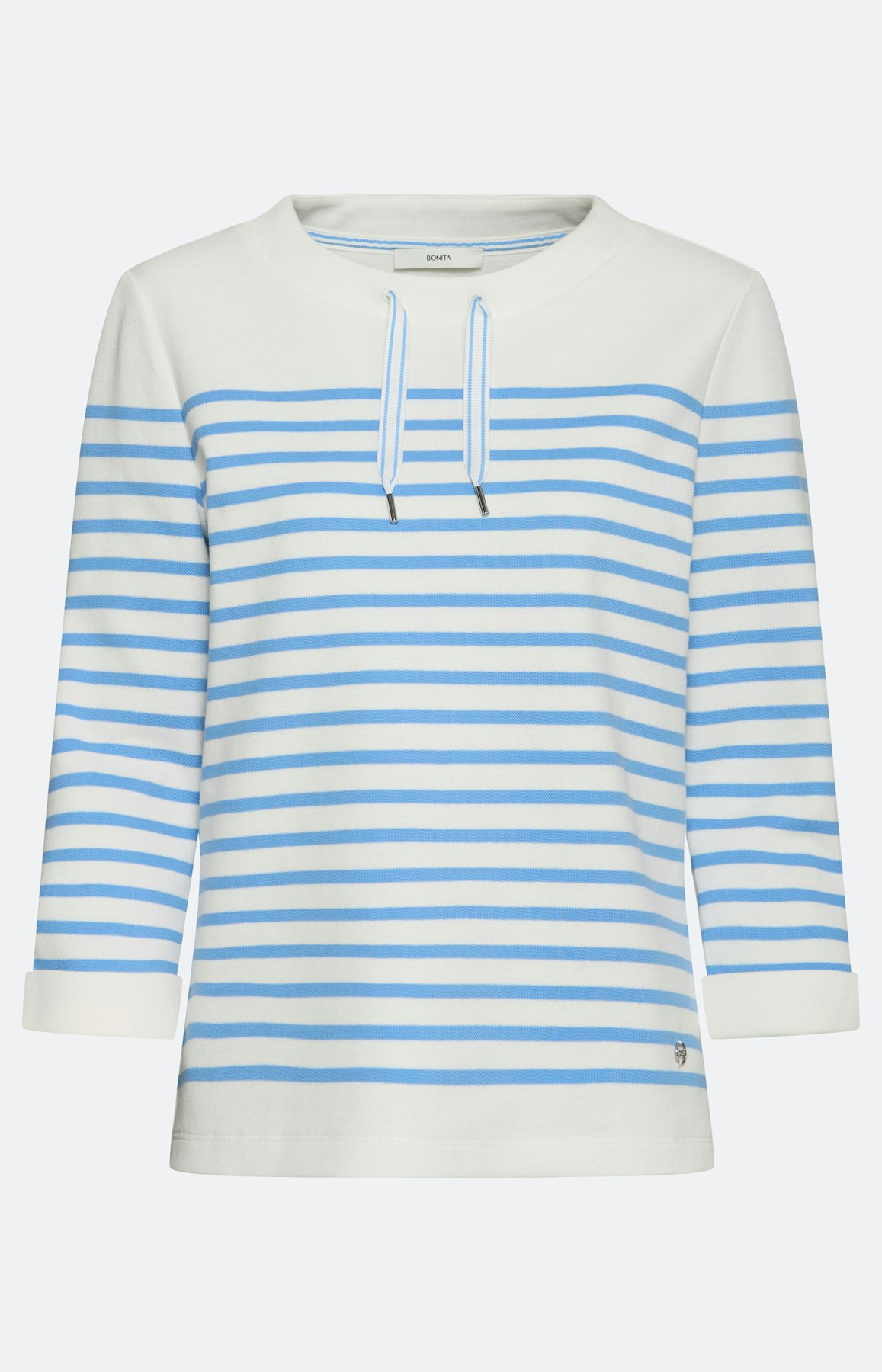 Sweatshirt met rijgkoord, wit