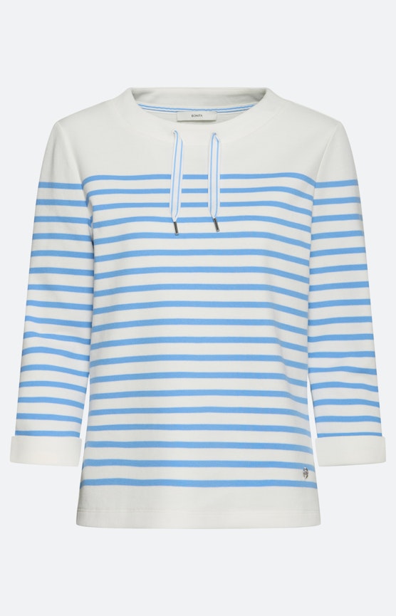 Sweatshirt met rijgkoord, wit