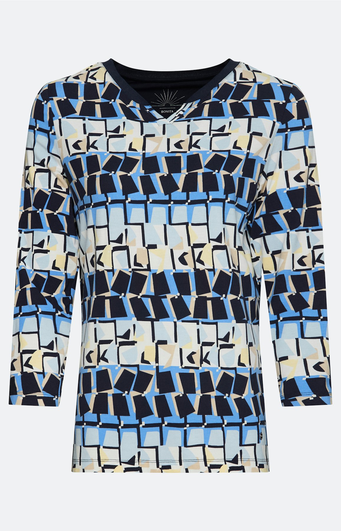 Shirt met all-over-print, marine