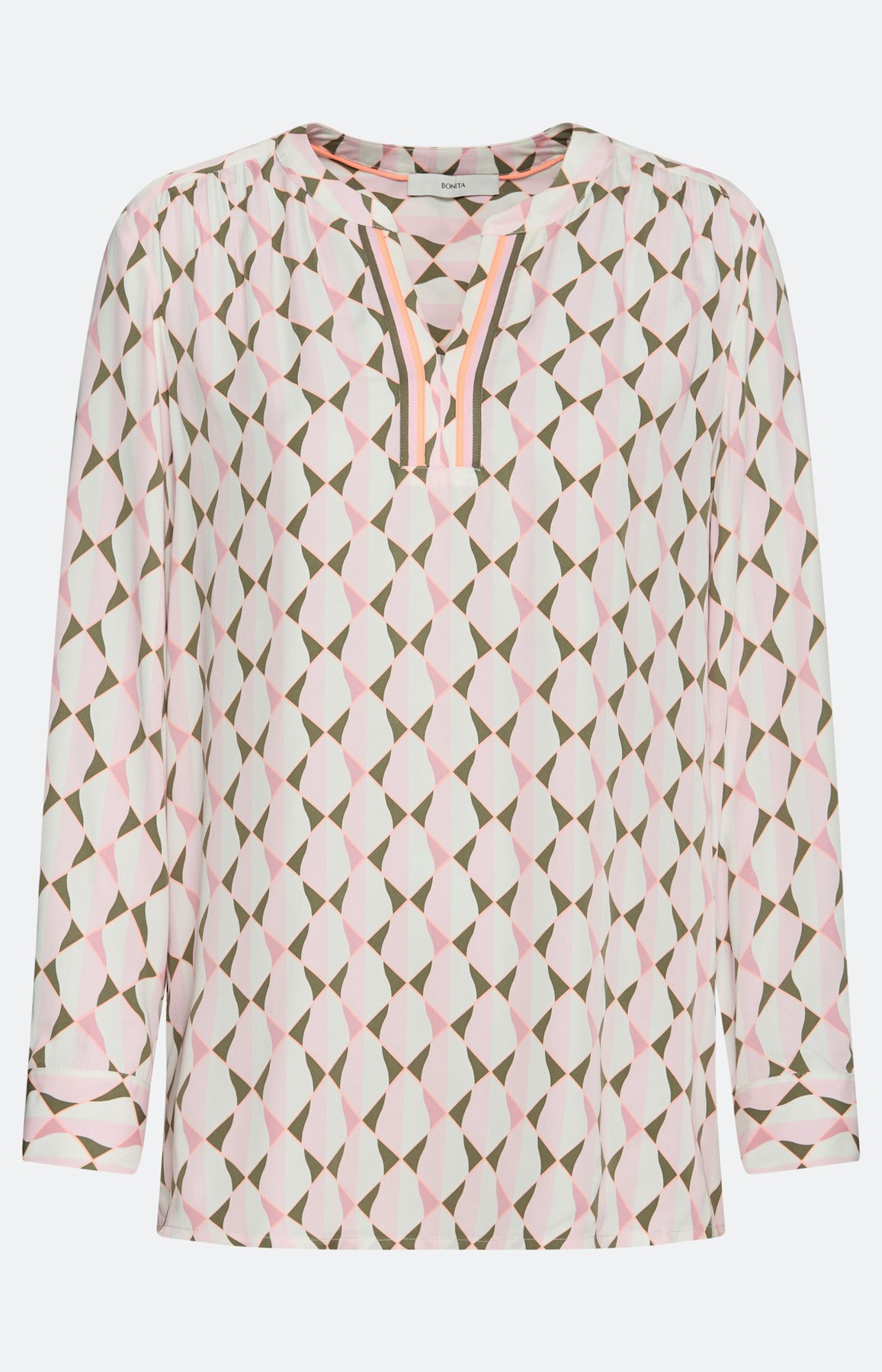 Blouse met grafische print, lichtroze