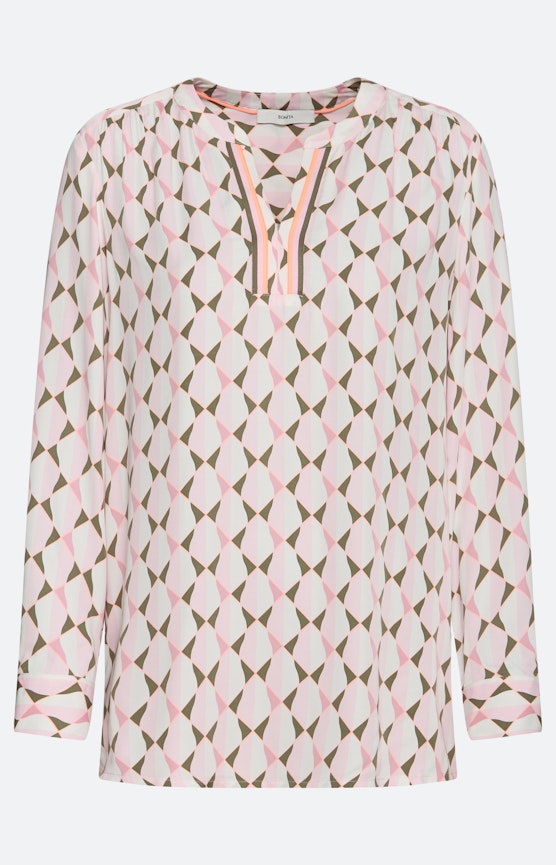 Blouse met grafische print, lichtroze