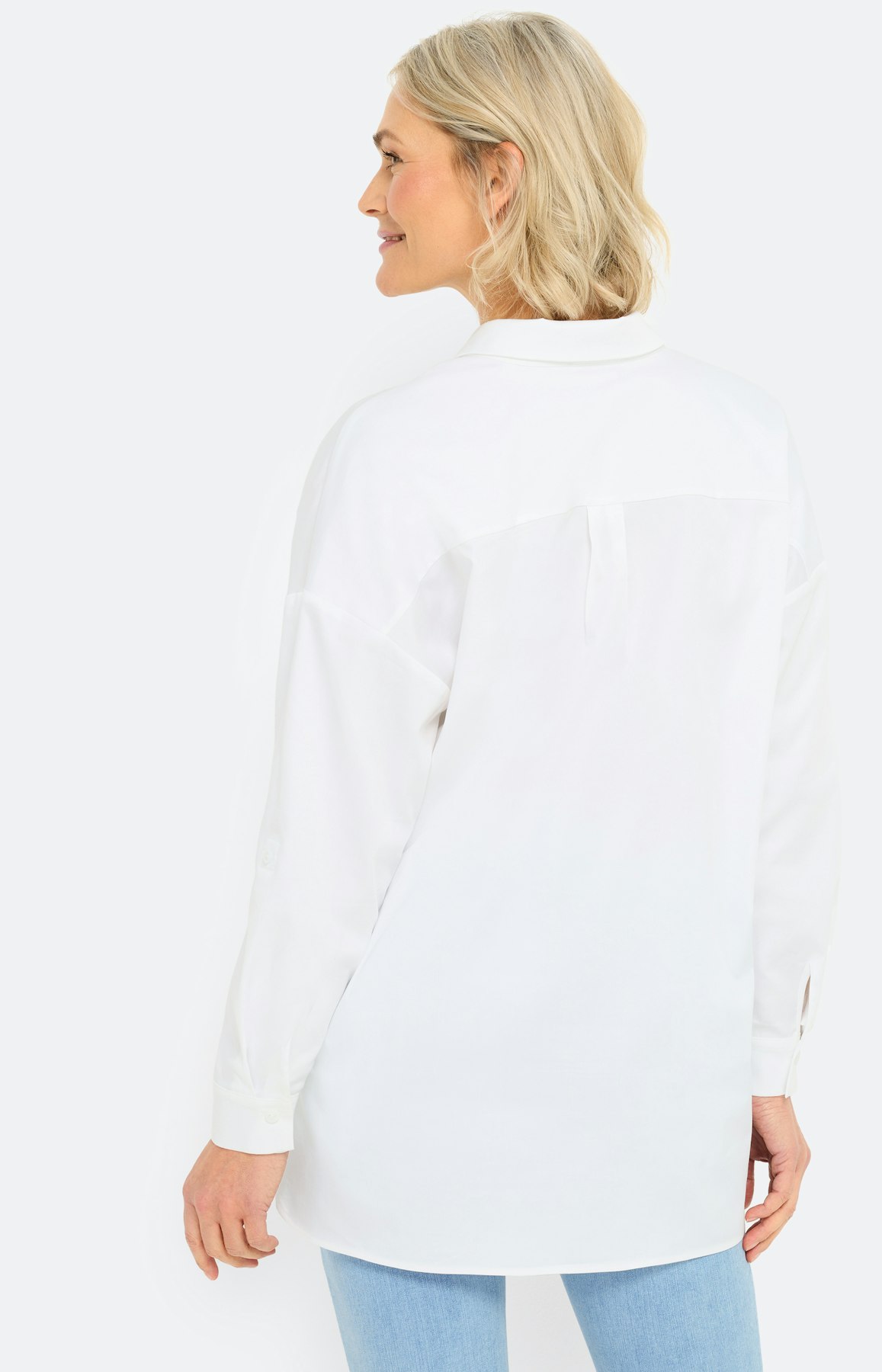 Blouse met tape-detail, wit