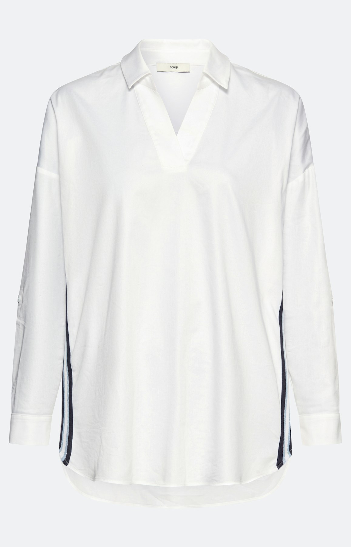 Blouse met tape-detail, wit