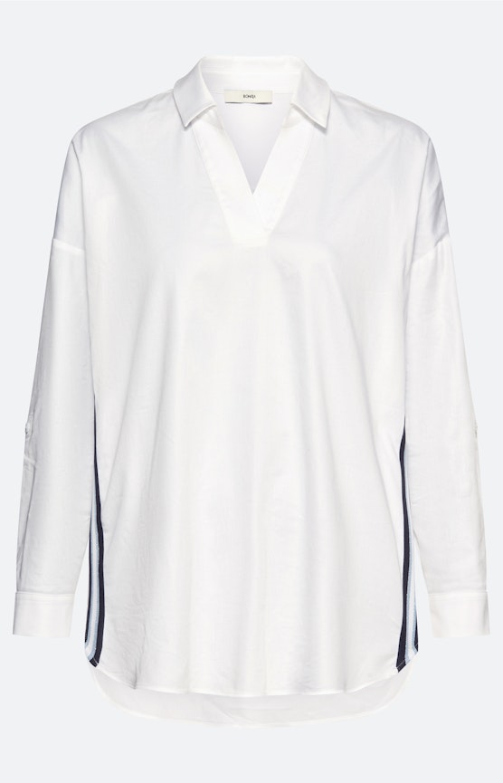Blouse met tape-detail, wit