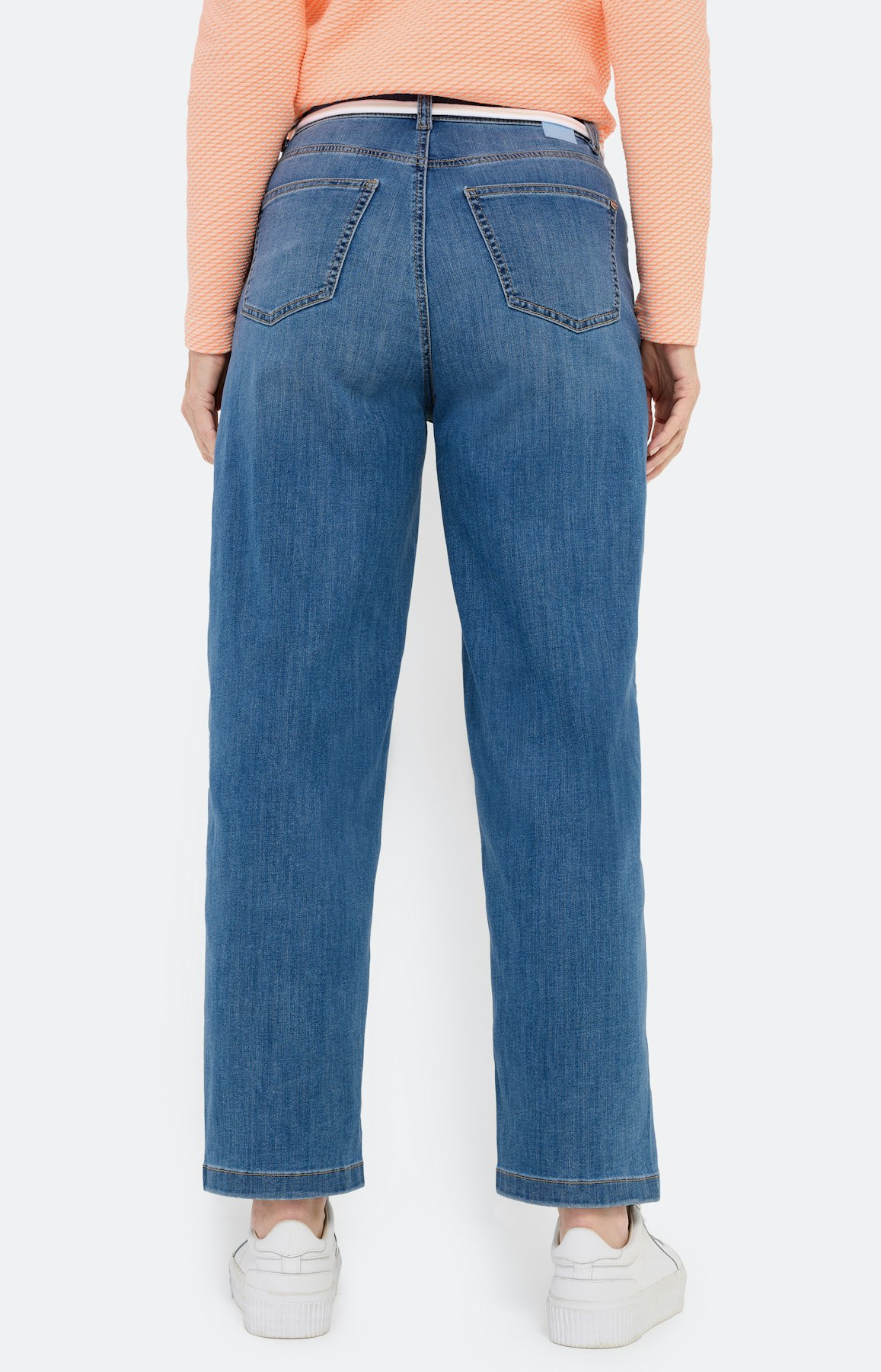 Jeans in barrel cut 28 inch, blauw