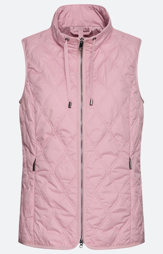 Bodywarmer met een opstaande kraag, roze