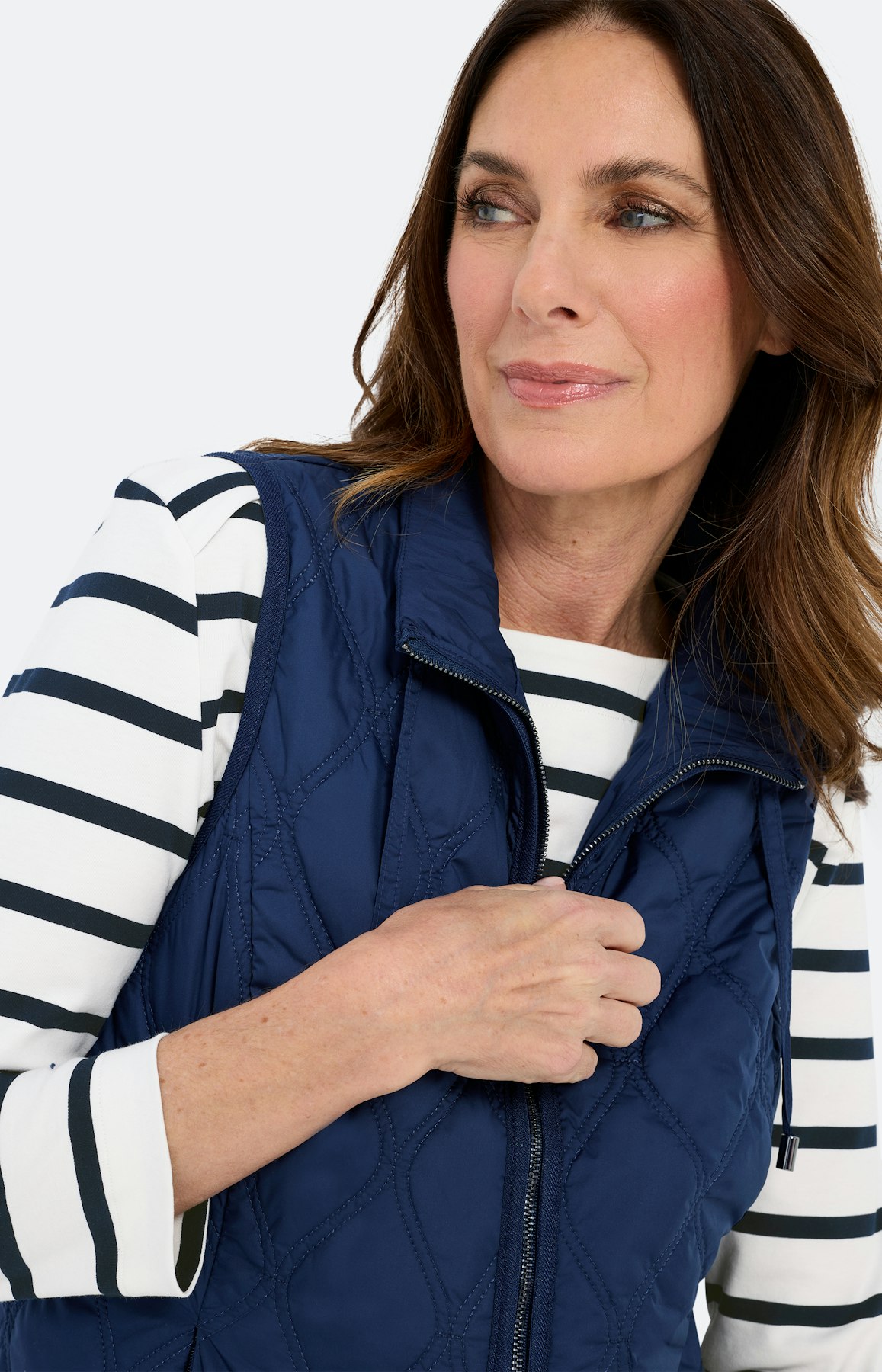 Bodywarmer met opstaande kraag, marine