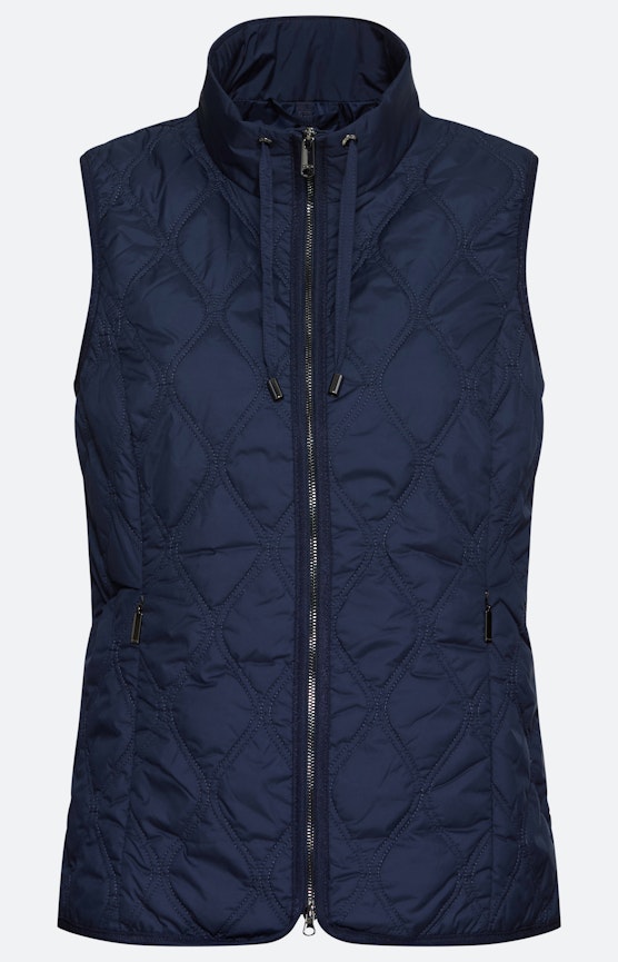 Bodywarmer met opstaande kraag, marine