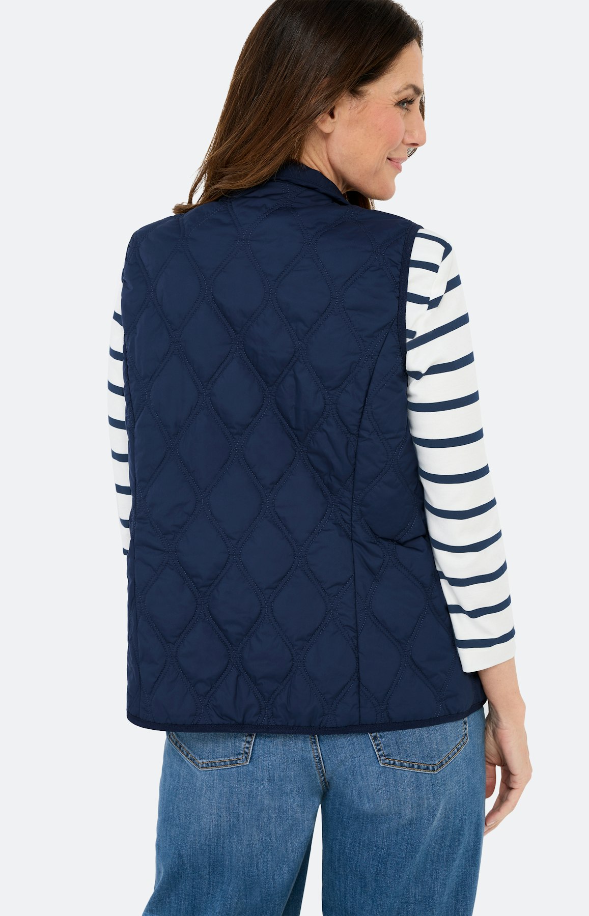 Bodywarmer met opstaande kraag, marine