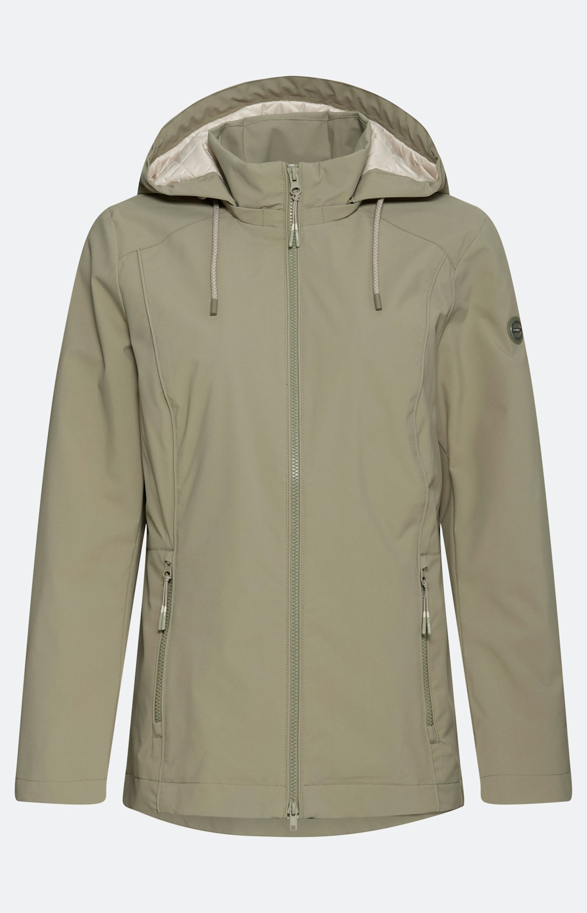 Parka met een afneembare capuchon, kaki