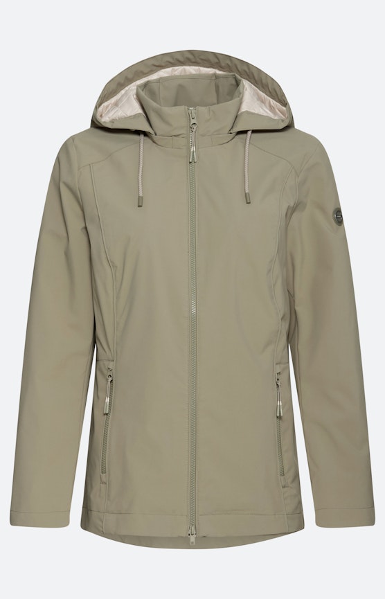 Parka met een afneembare capuchon, kaki