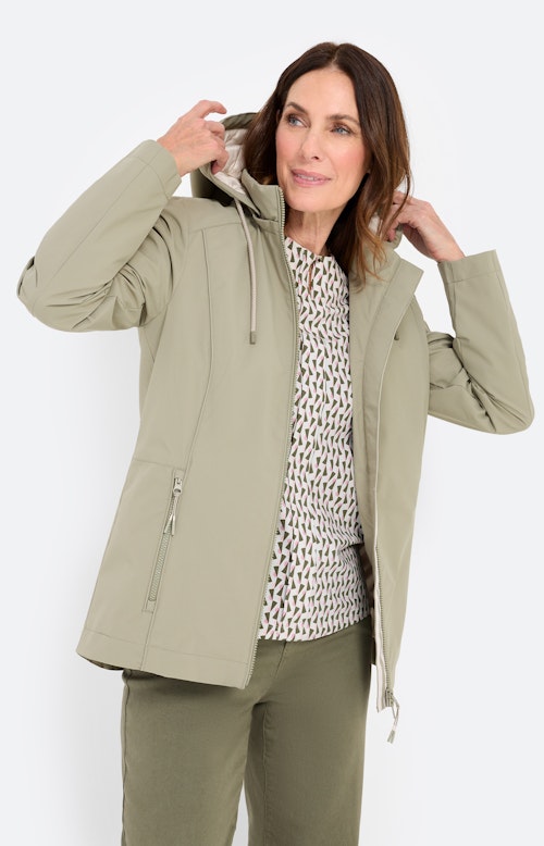 Parka met een afneembare capuchon, kaki