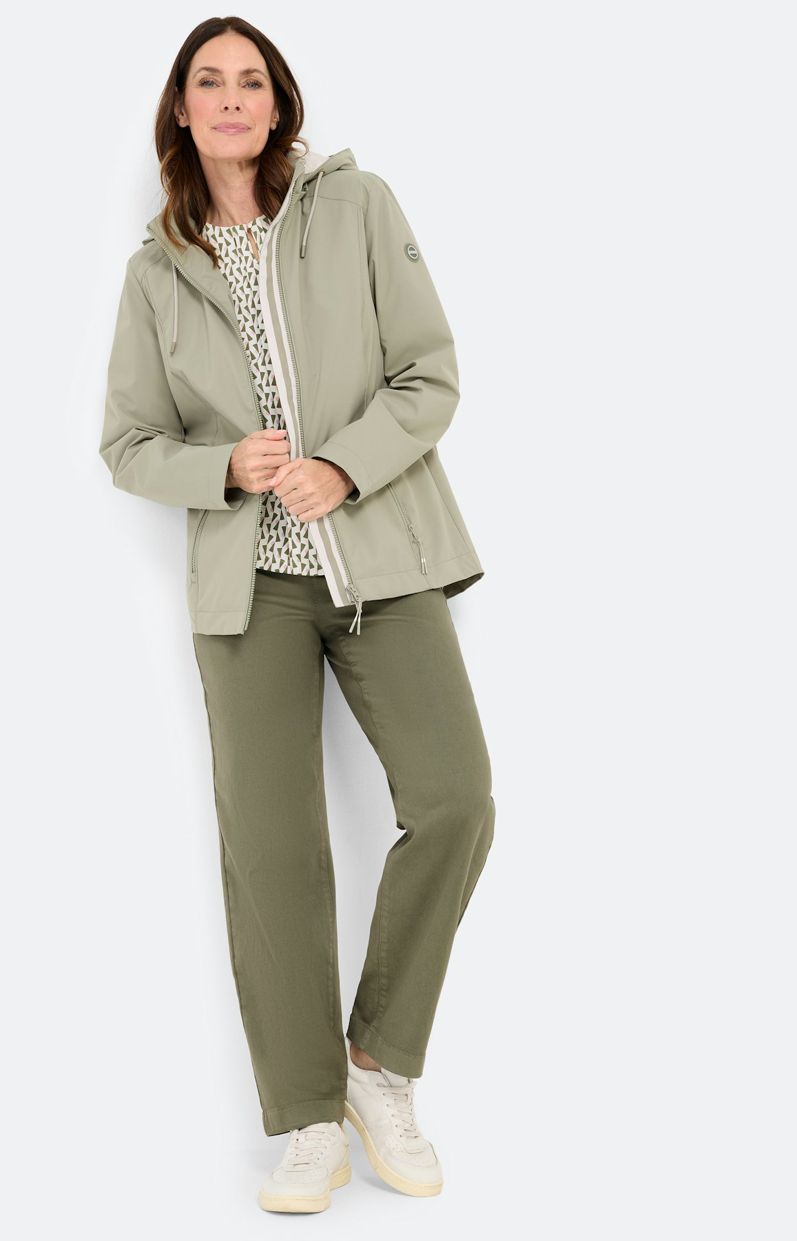 Parka met een afneembare capuchon, kaki