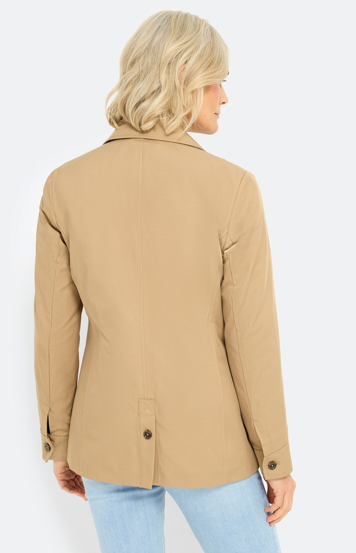 Trenchcoat met reverskraag, camel