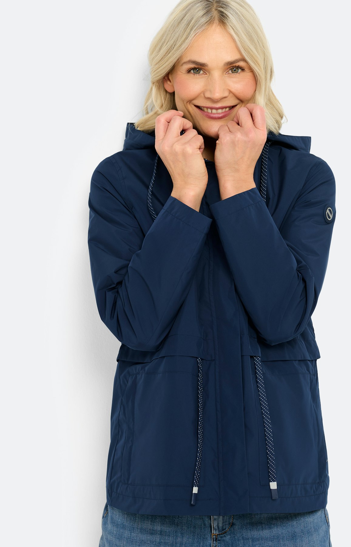 Jas met rijgkoord, marine