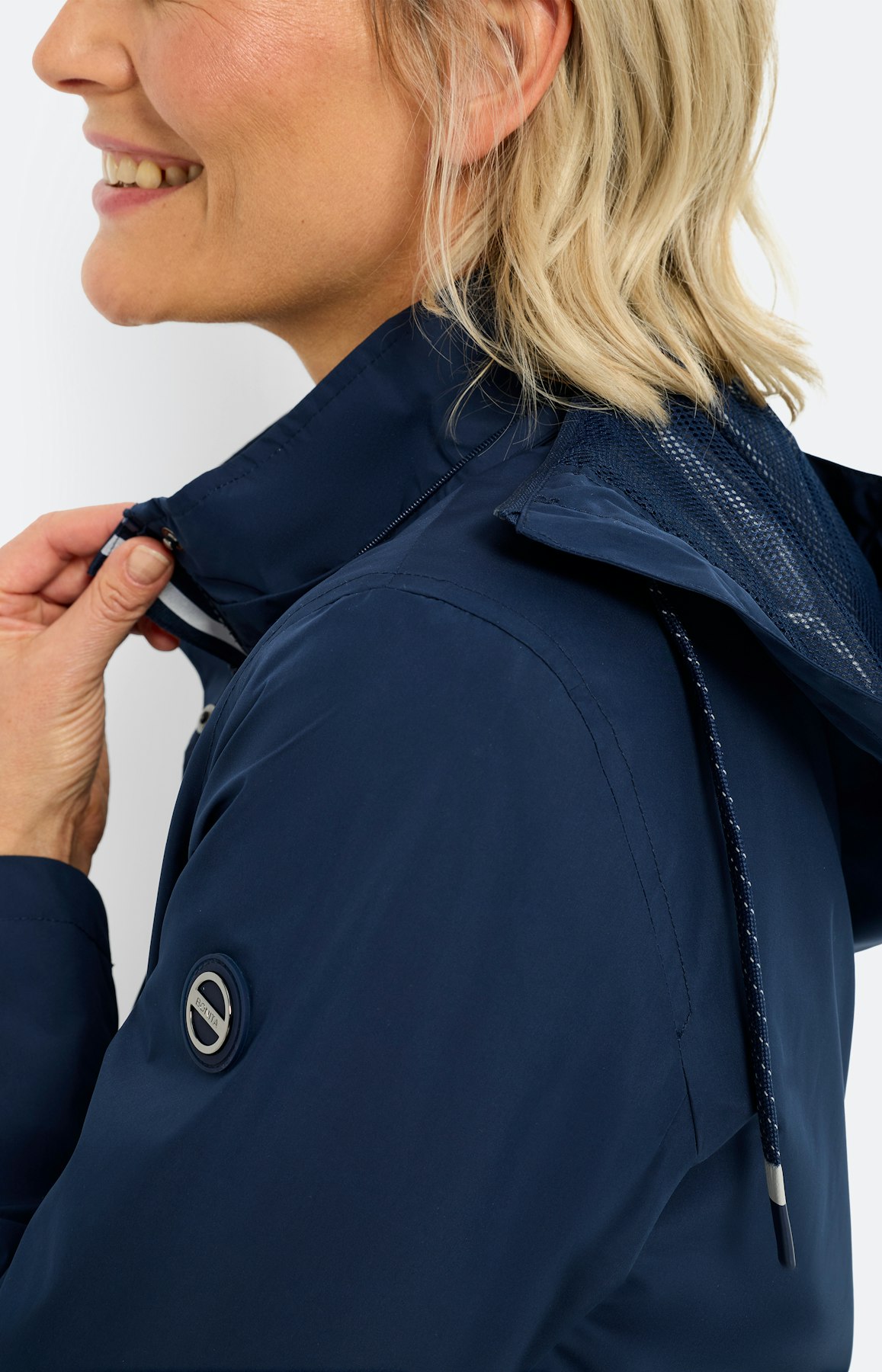 Jas met rijgkoord, marine