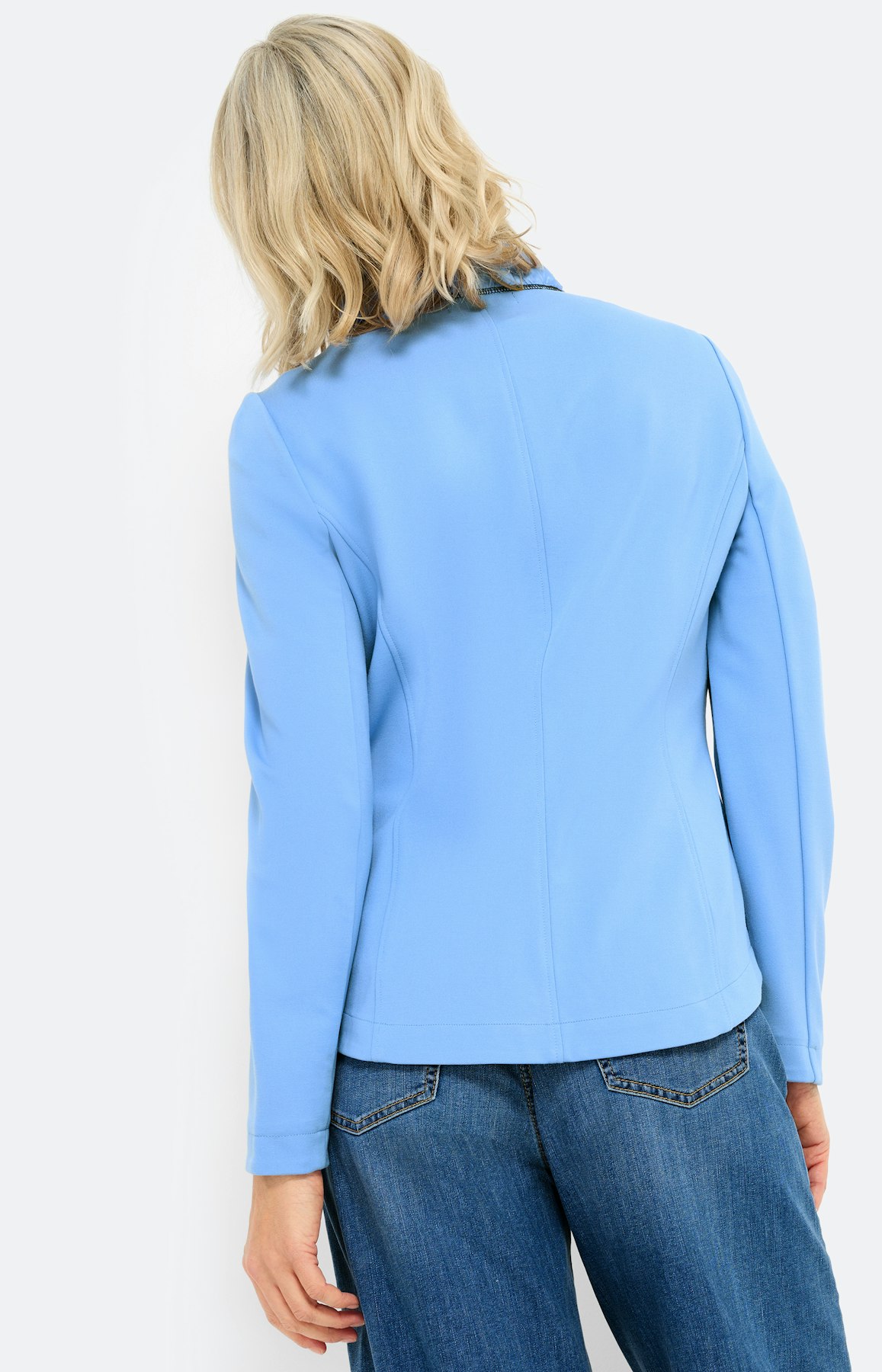 Jas, voor doorgestikt, middenblauw