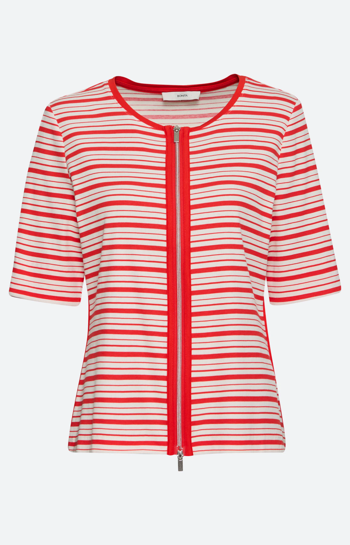 Twinset jas met strepen, rood