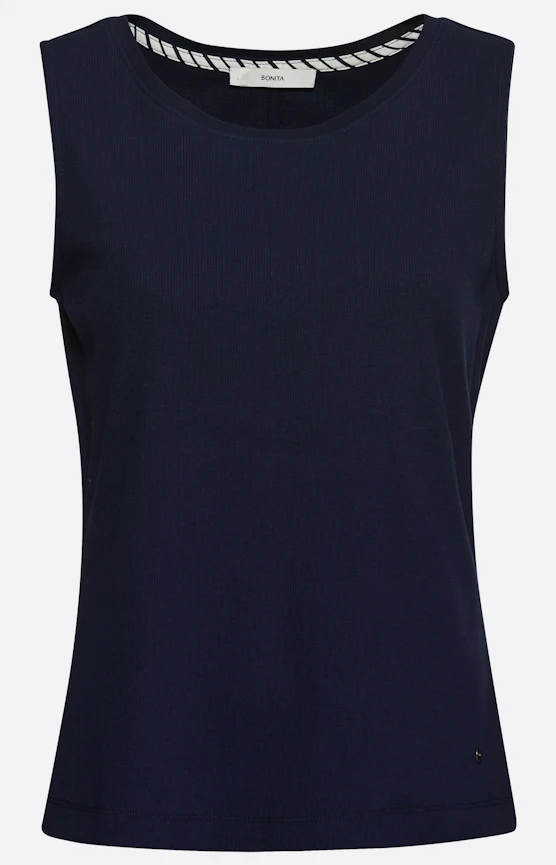 Twinset effen top, navy