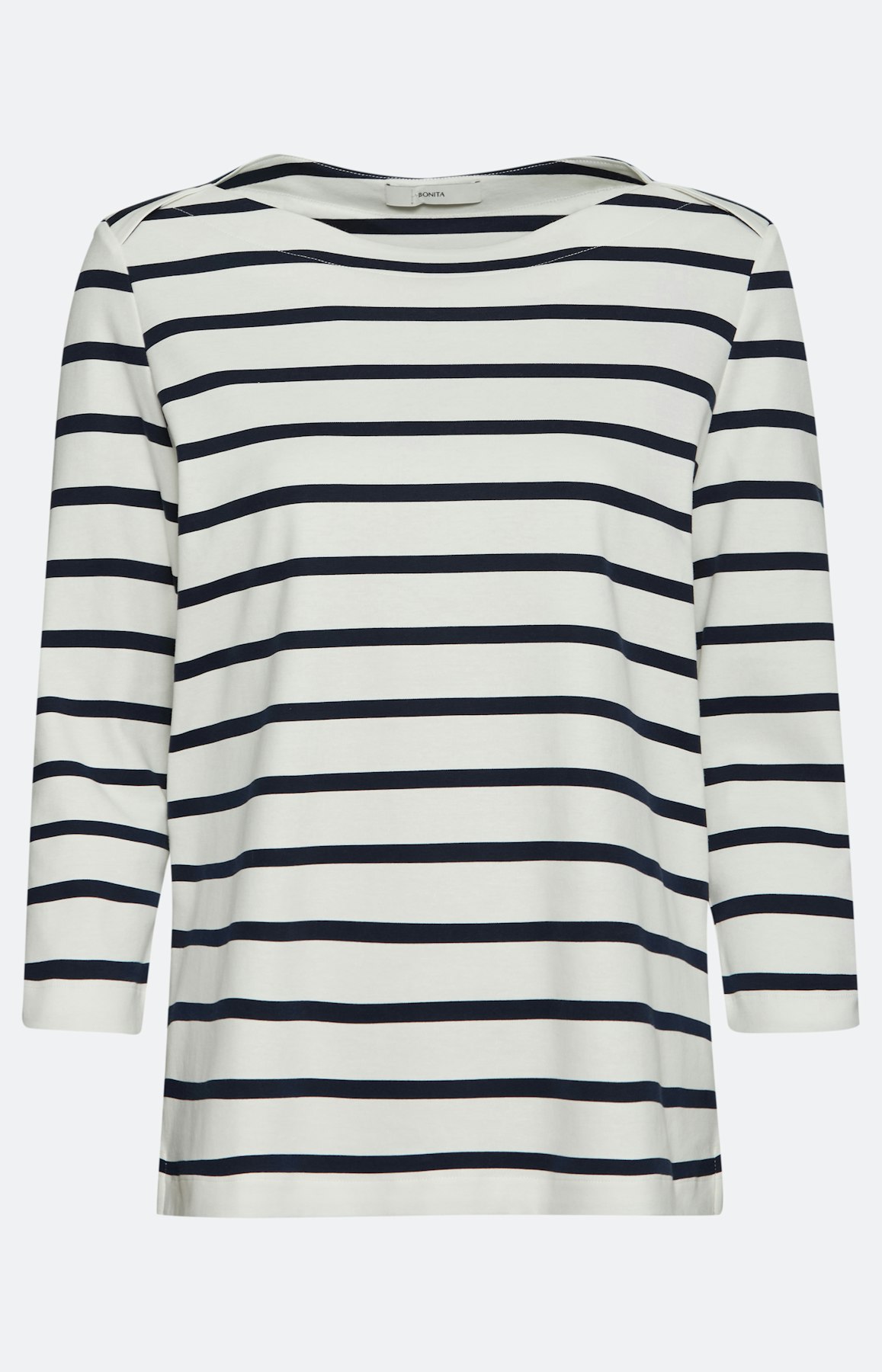 Shirt in streepdessin, marine/wit