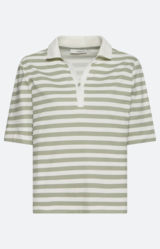 Poloshirt met strepen, grasgroen