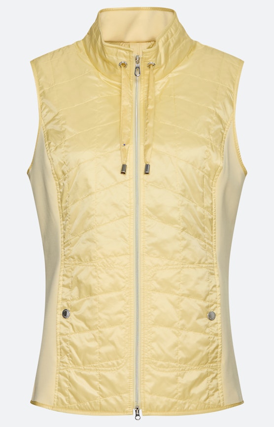 Weste mit gesteppten Partien, hellgelb