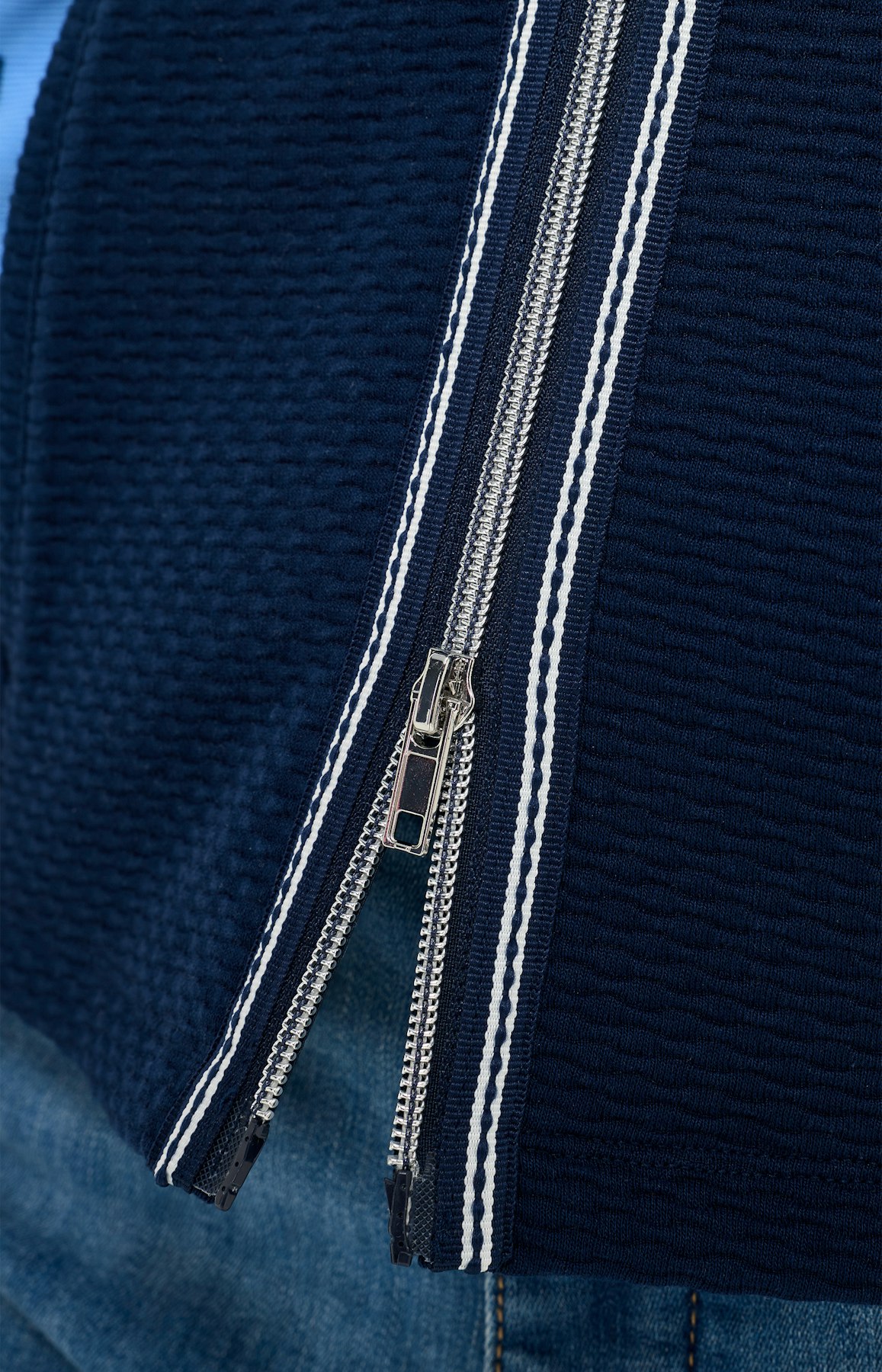 Sweatvest met opstaande kraag, marine