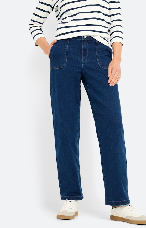 Jeans met wijde pijpen 30 inch, blauw