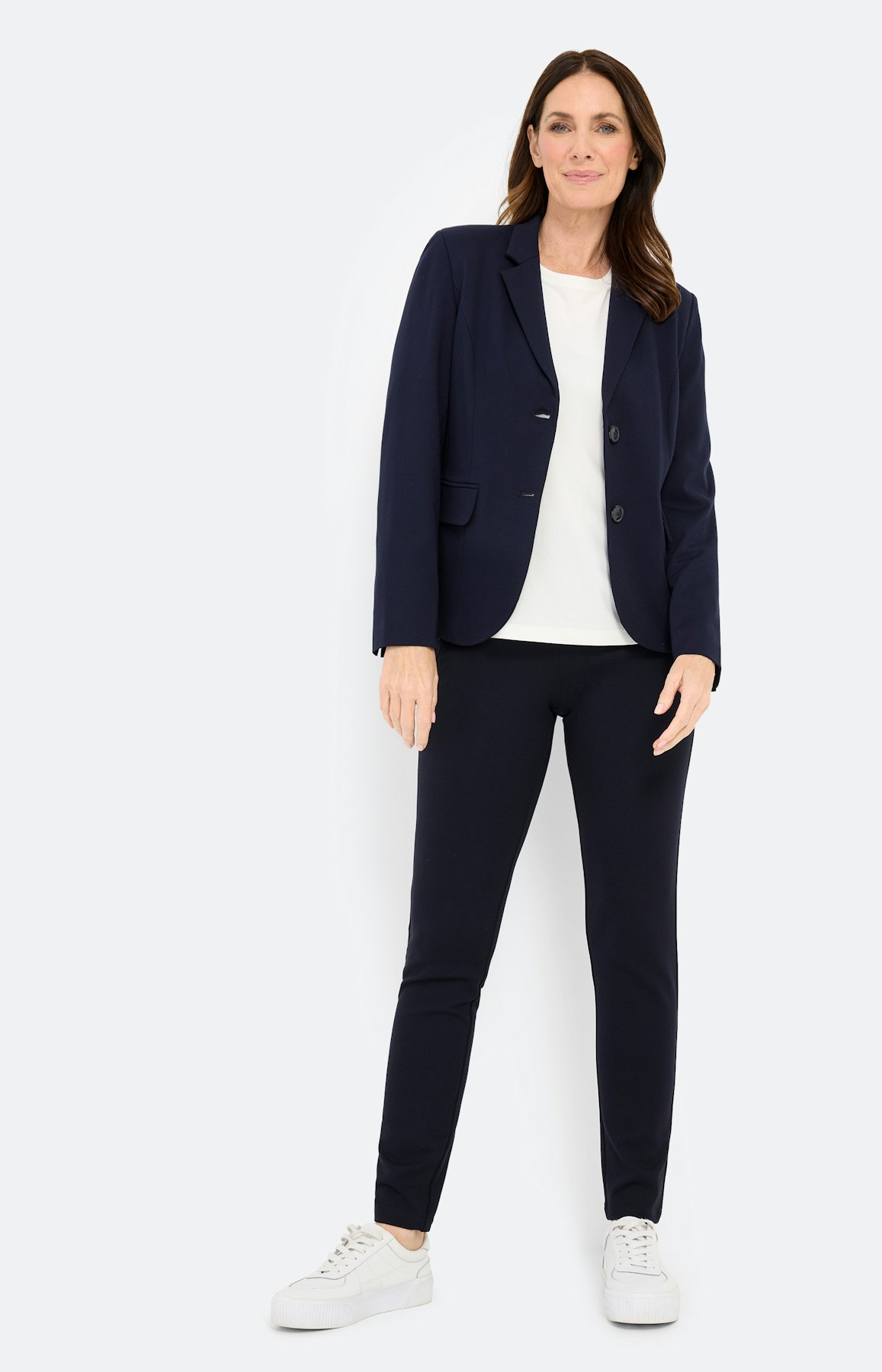 T-shirt met ronde hals, wit