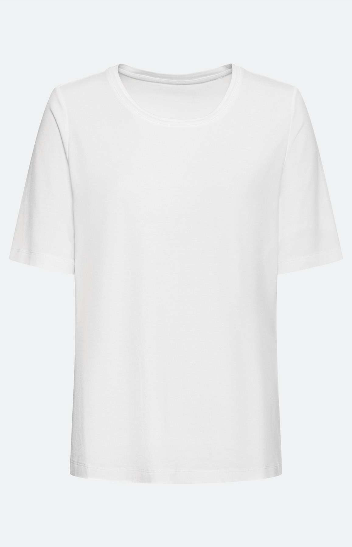 T-shirt met ronde hals, wit