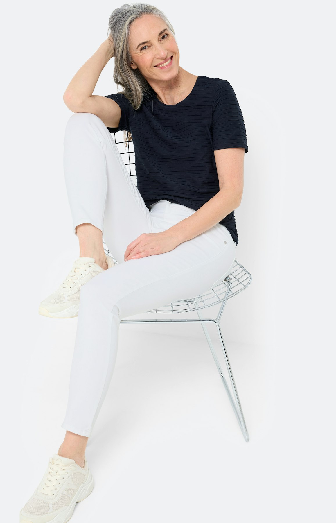 Jeans Dana in slim fit 28 inch, wit