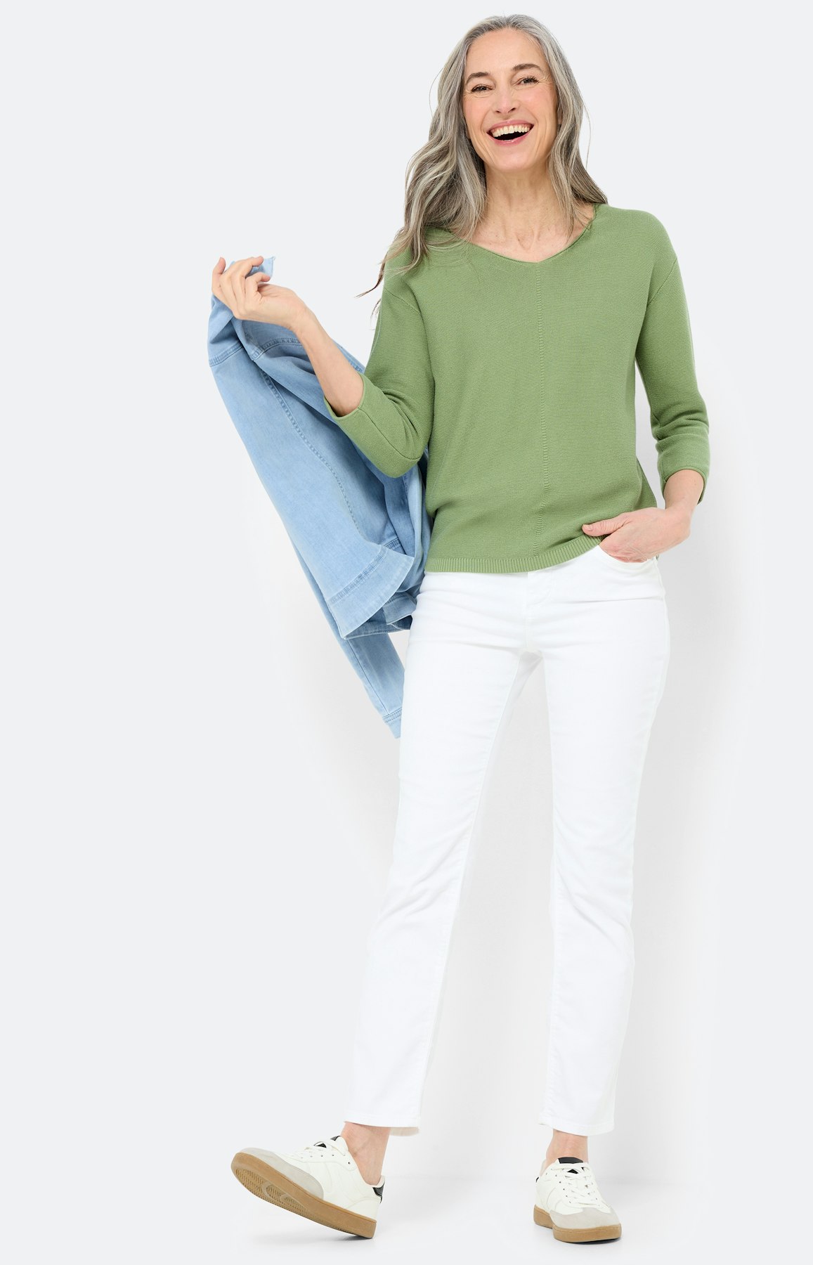 Trui in averechtbreisel, groen