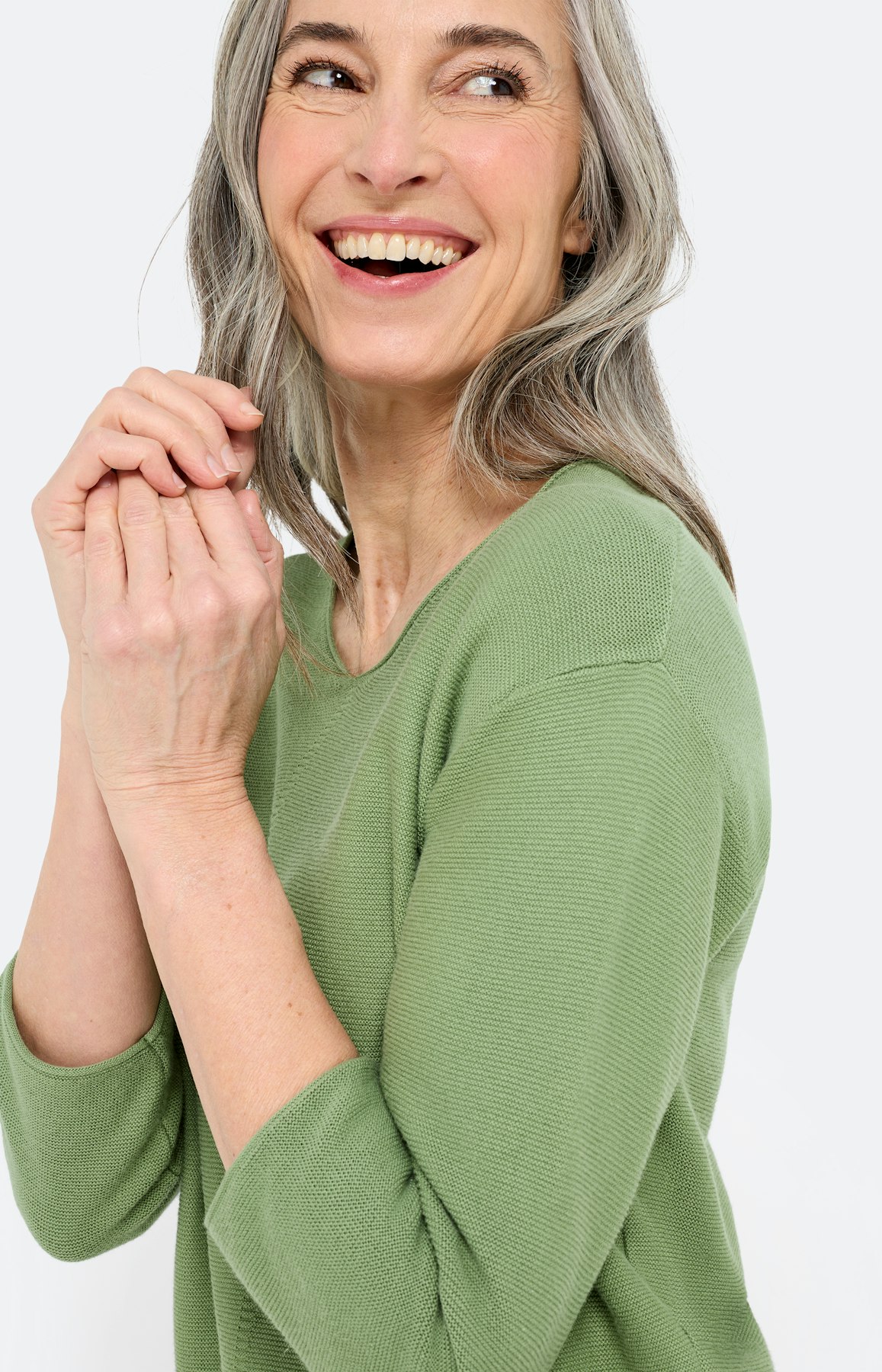 Trui in averechtbreisel, groen