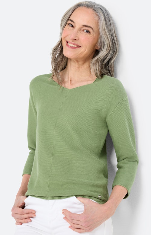 Trui in averechtbreisel, groen