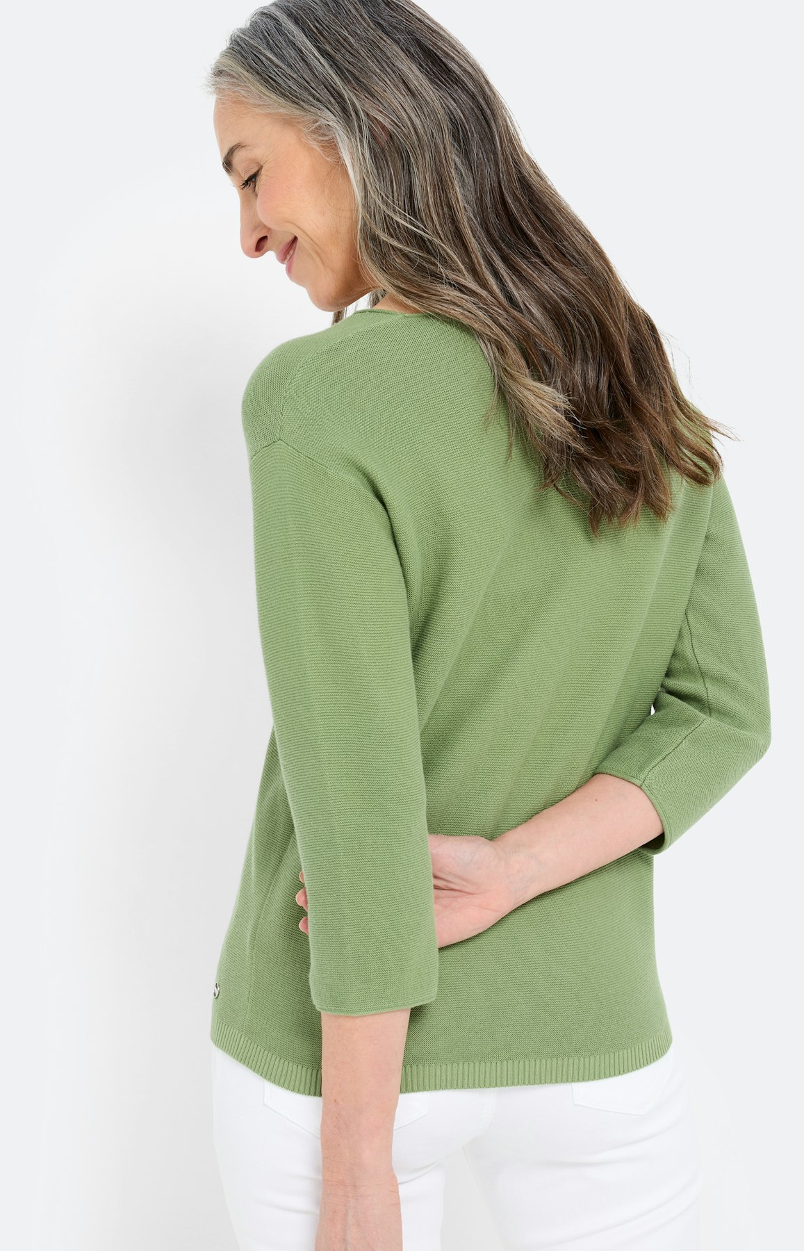 Trui in averechtbreisel, groen