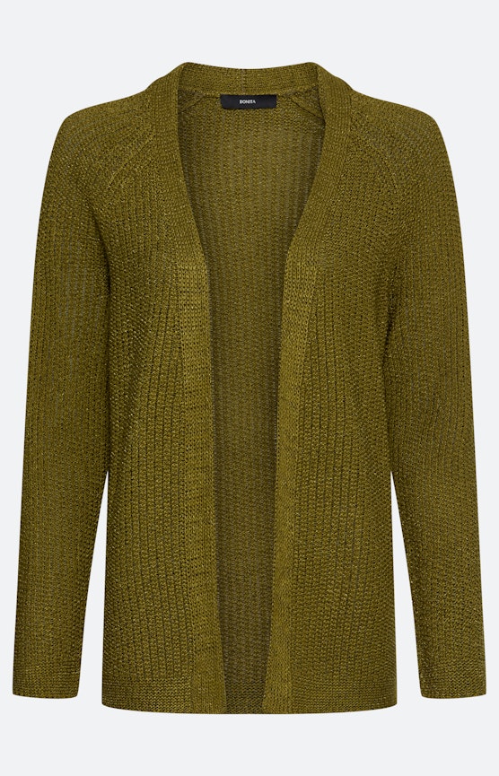 Cardigan zonder sluiting, olijf