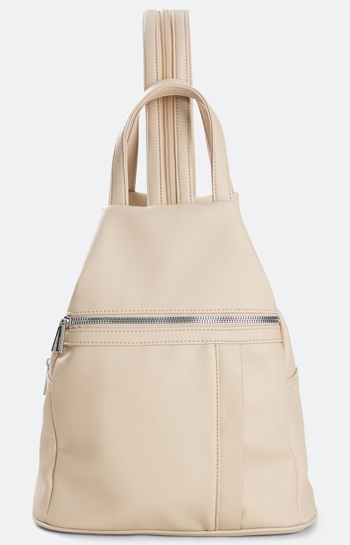 Tas lederen optiek, rugzak beige