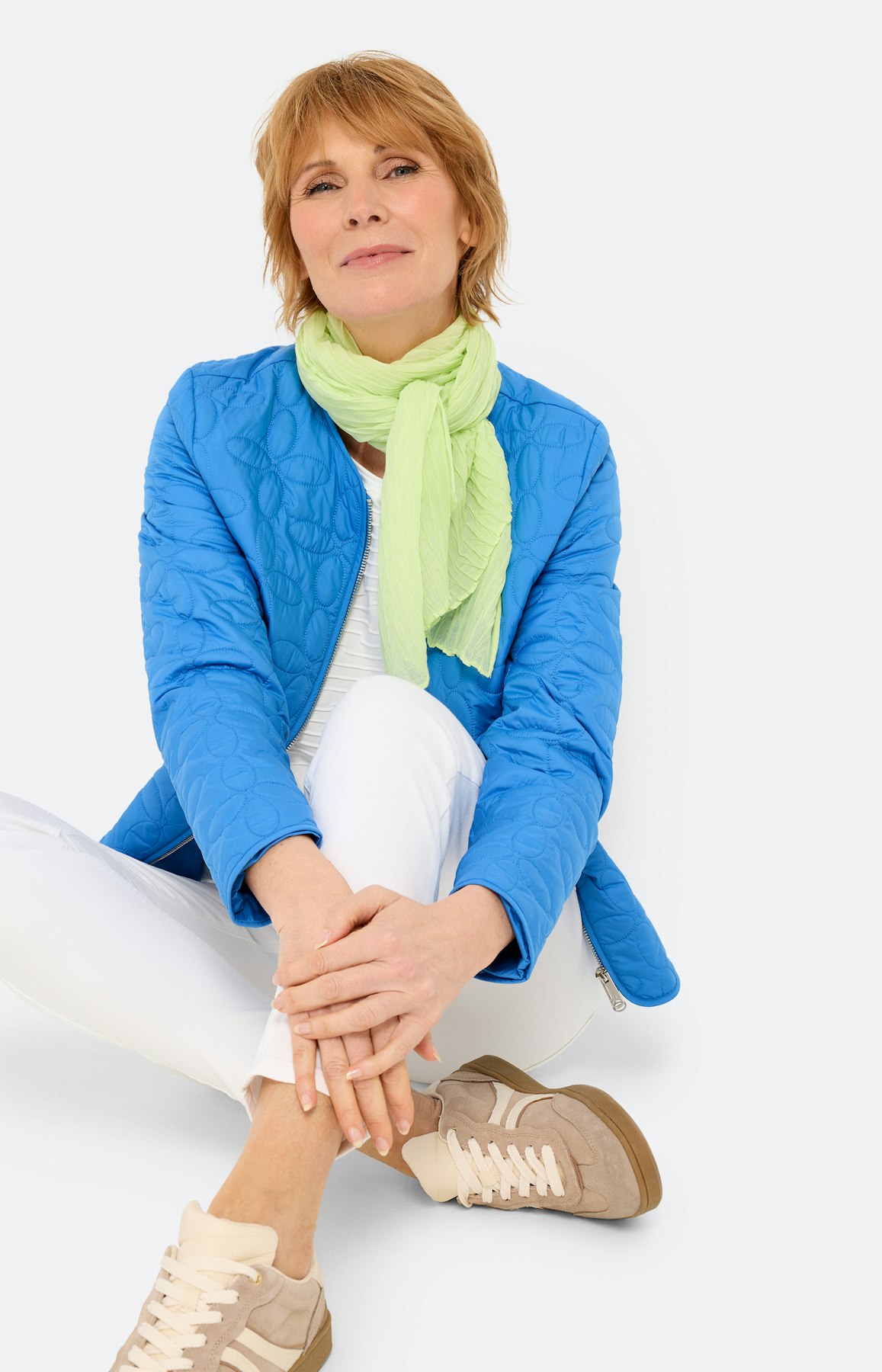 Sjaal met gekreukte structuur, limoen