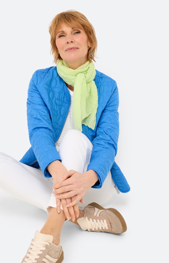 Sjaal met gekreukte structuur, limoen