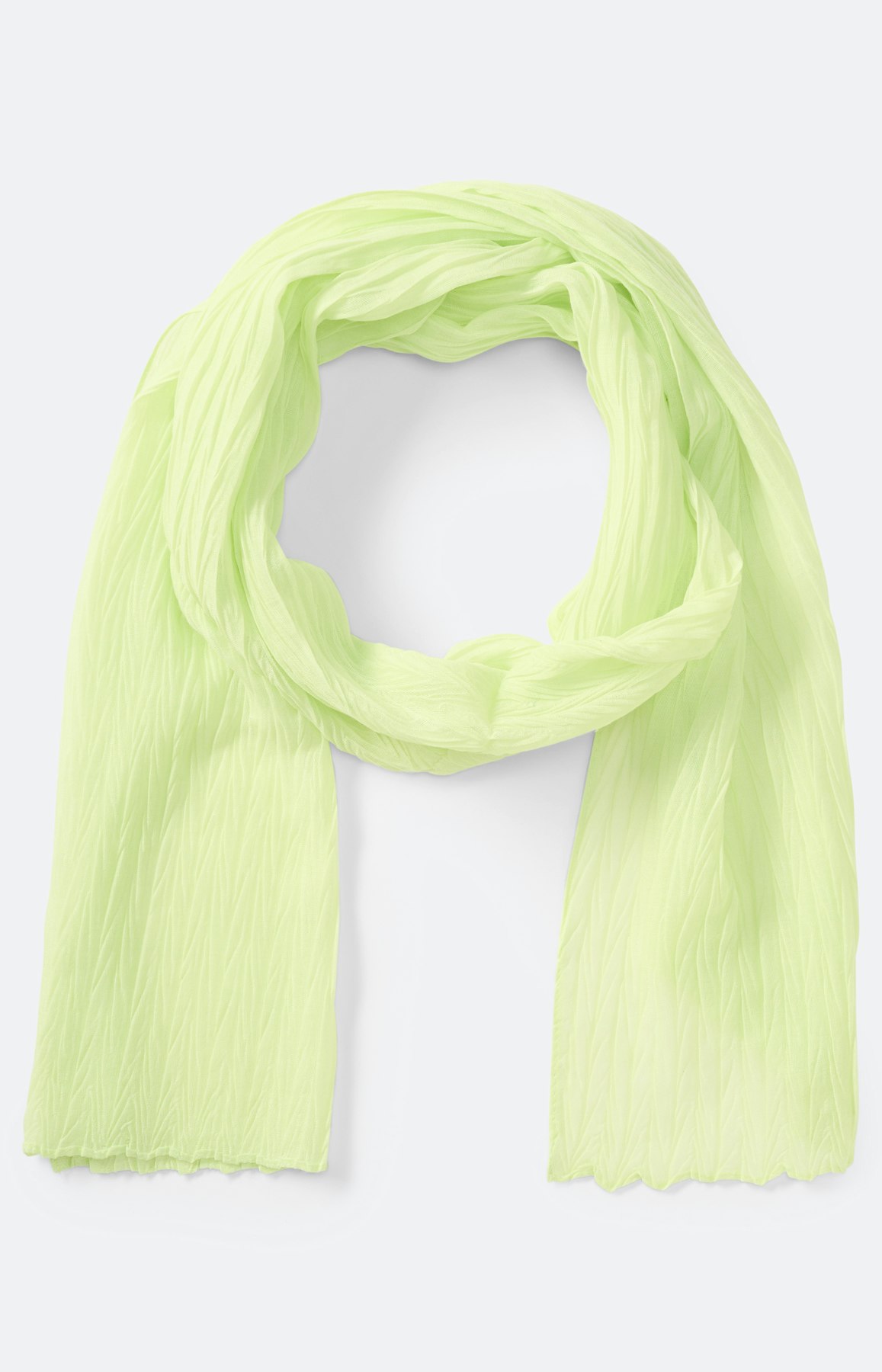 Sjaal met gekreukte structuur, limoen