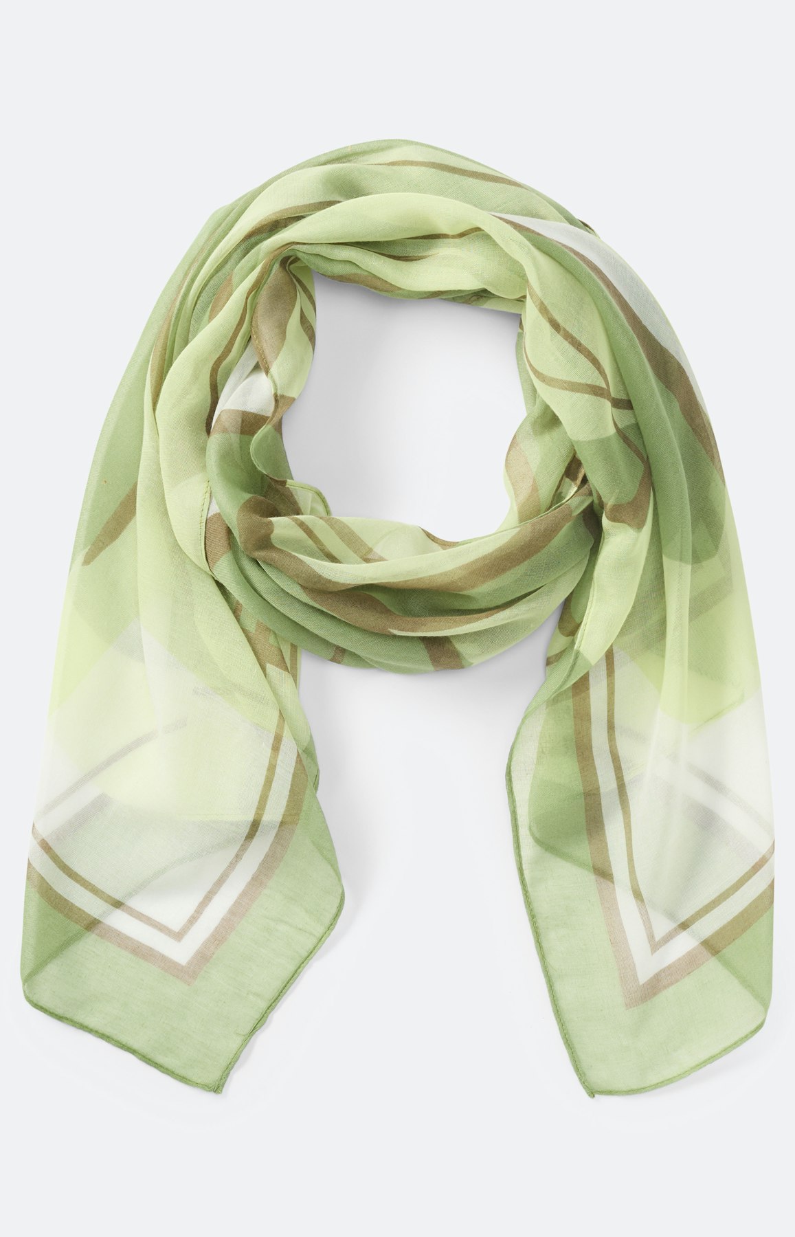 Sjaal met bloemenprint, groen