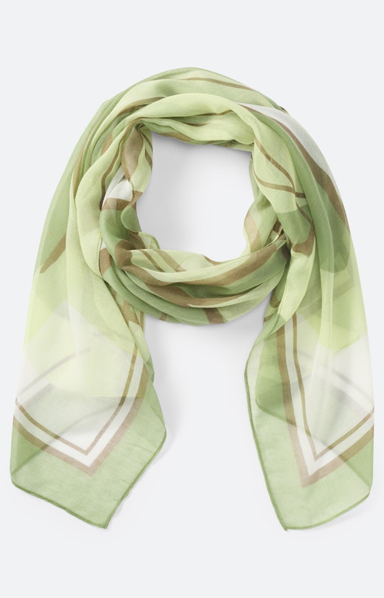 Sjaal met bloemenprint, groen