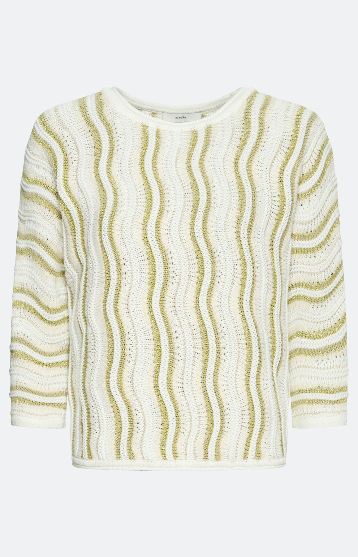 Trui met golfmotief, pistache