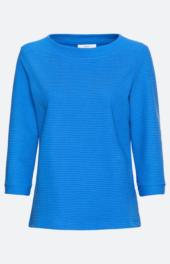 Sweatshirt met ribbelstructuur, royal