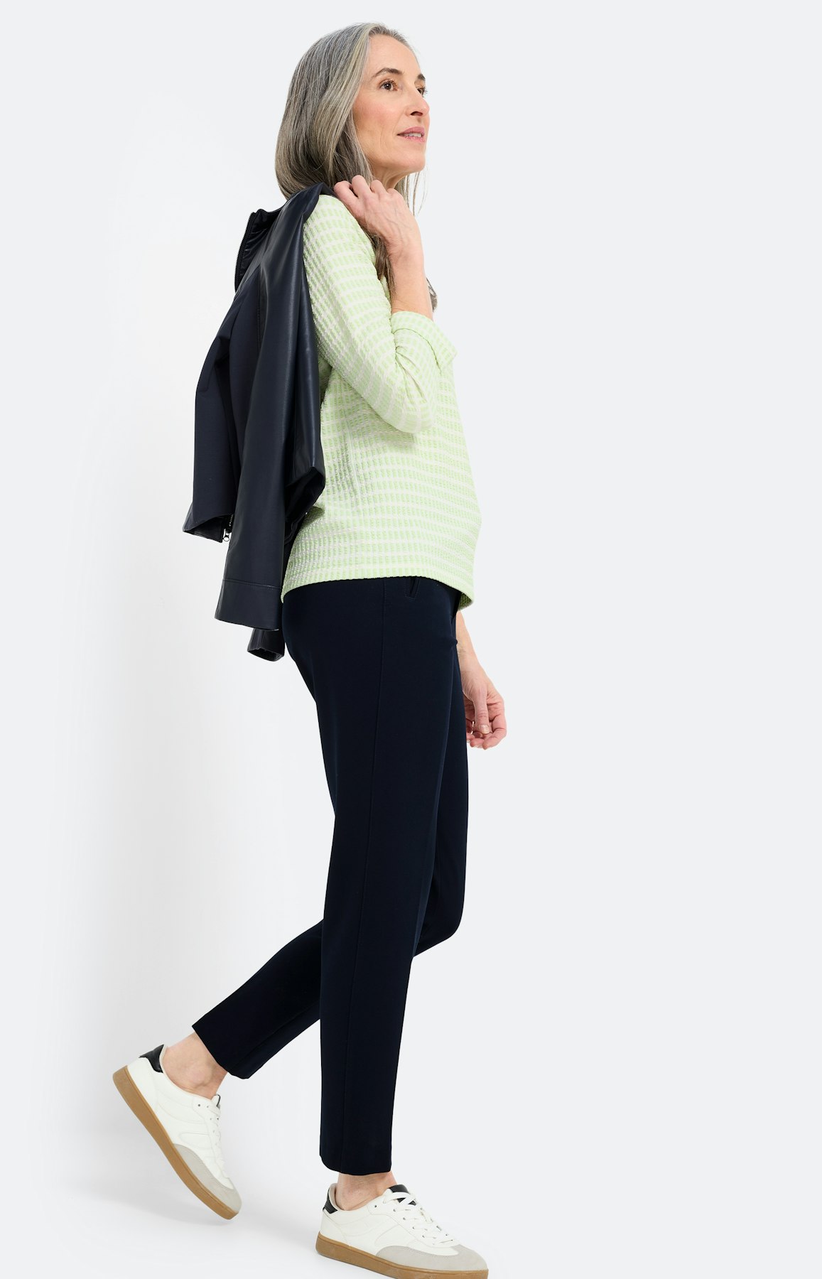 Sweatshirt met structuur, limoen