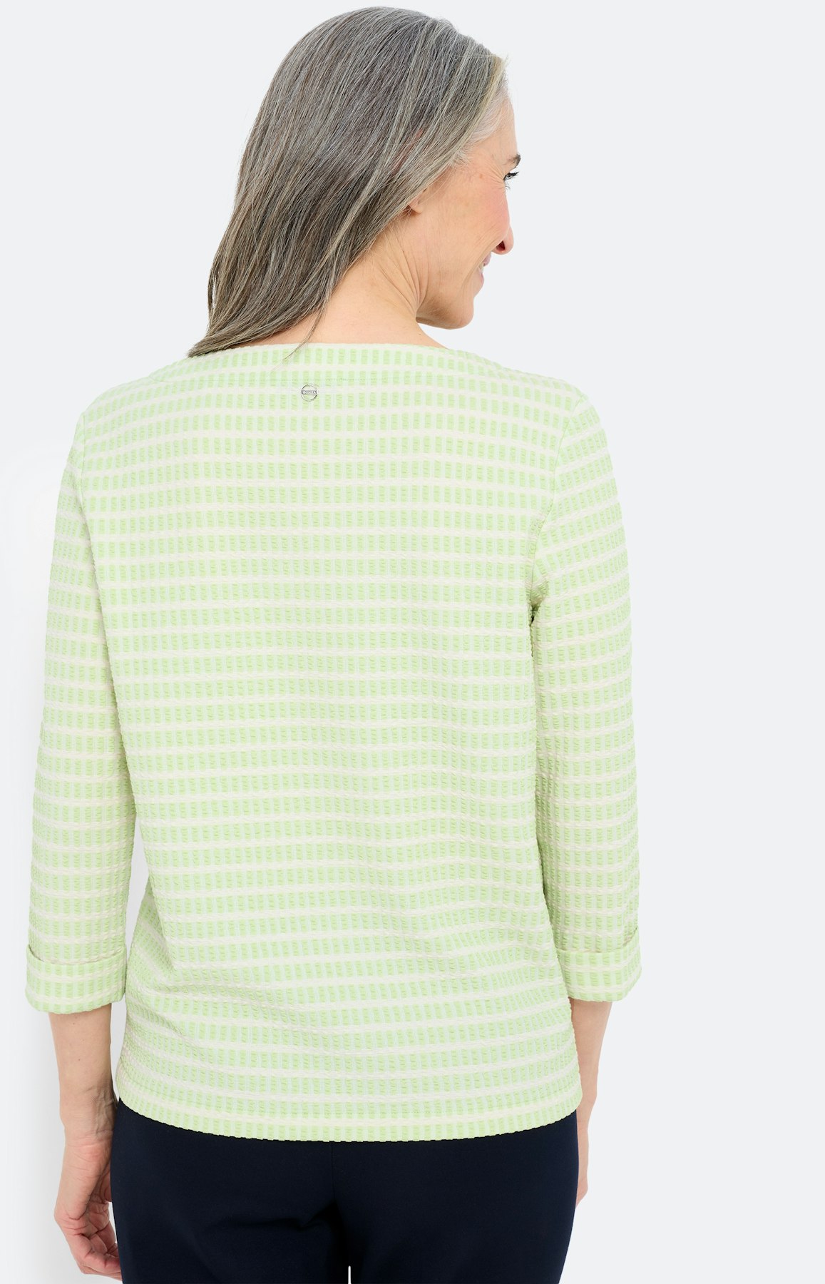 Sweatshirt met structuur, limoen