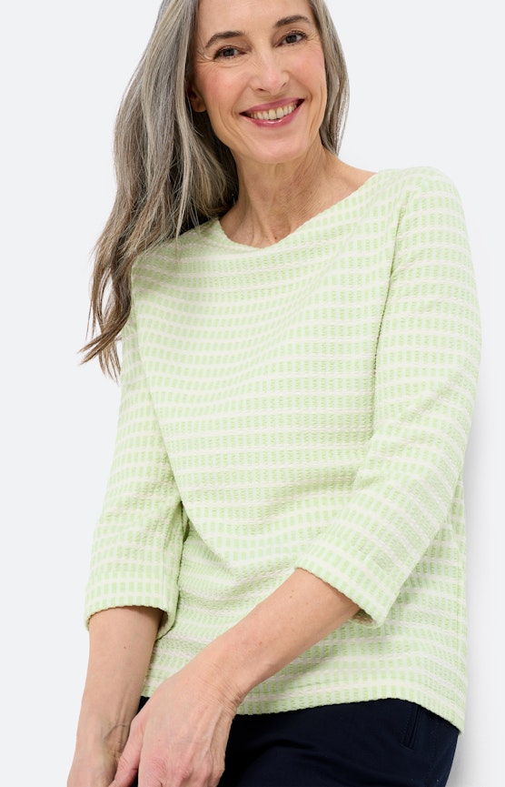 Sweatshirt met structuur, limoen