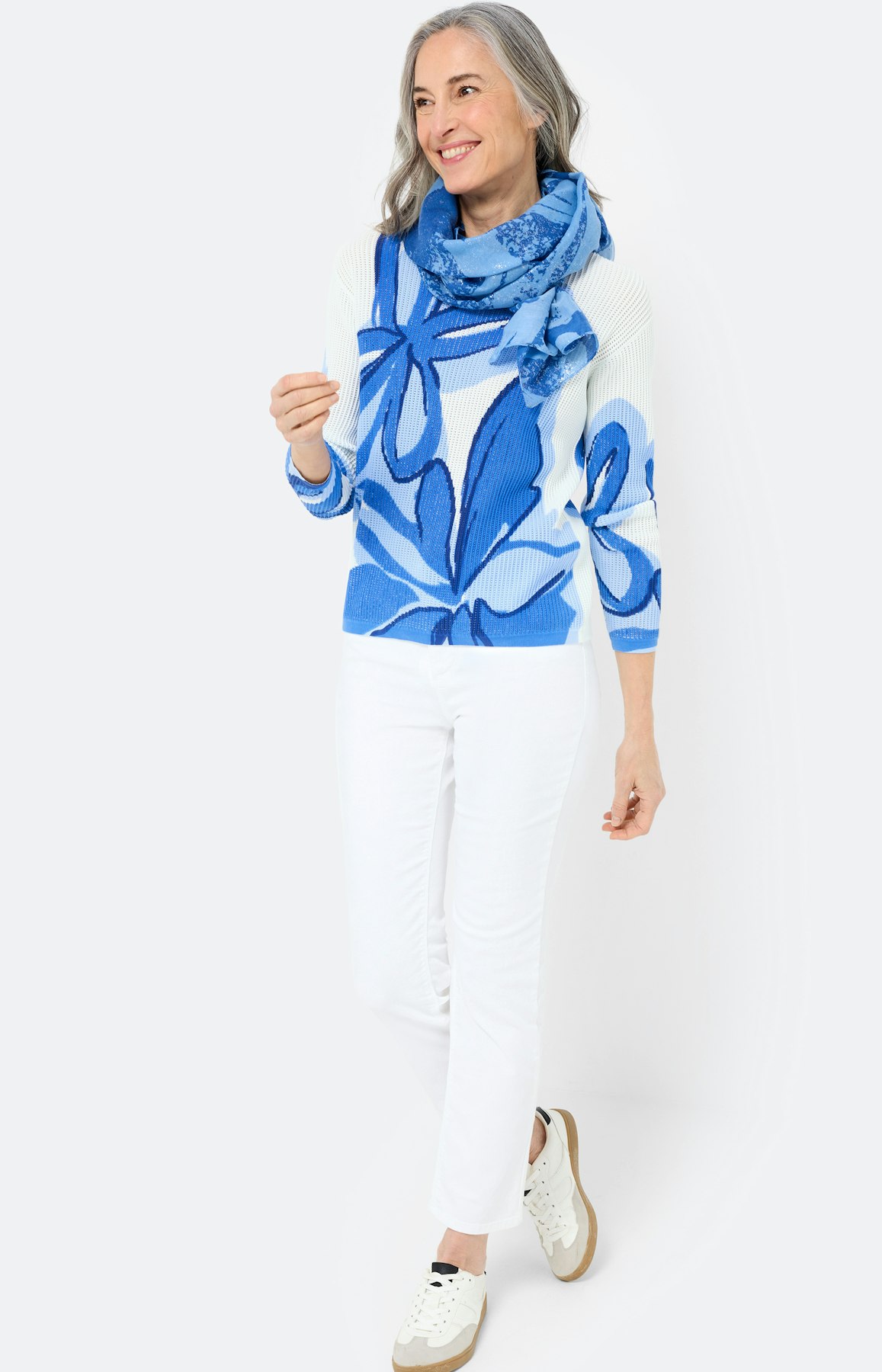 Trui met ajourmotief, royal