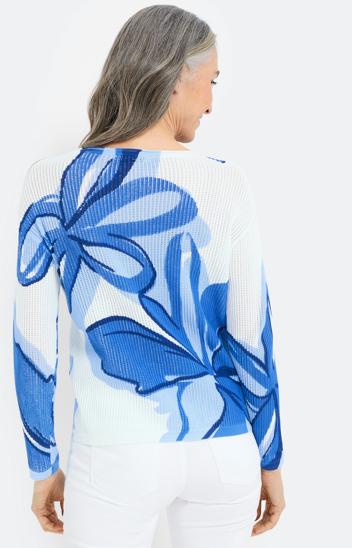 Trui met ajourmotief, royal